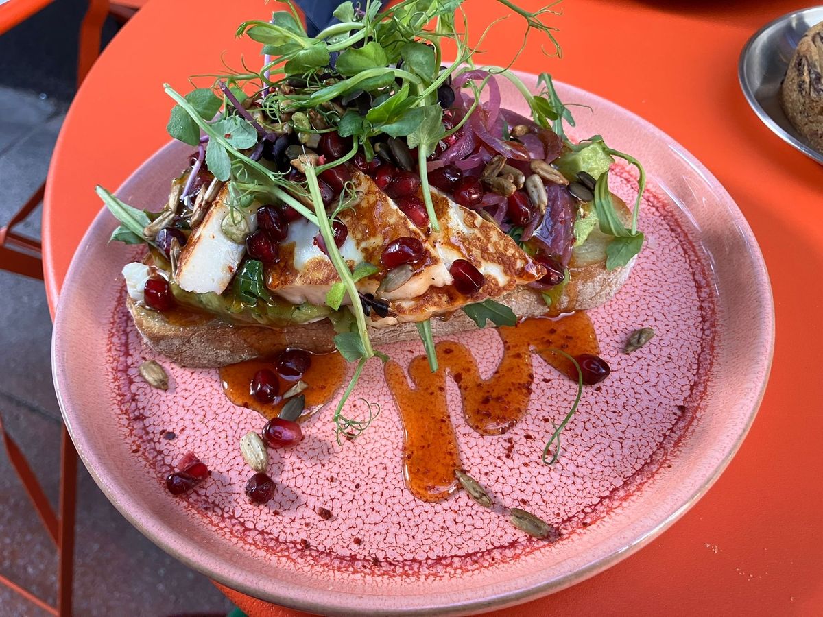 Hot Honey Halloumi Toast