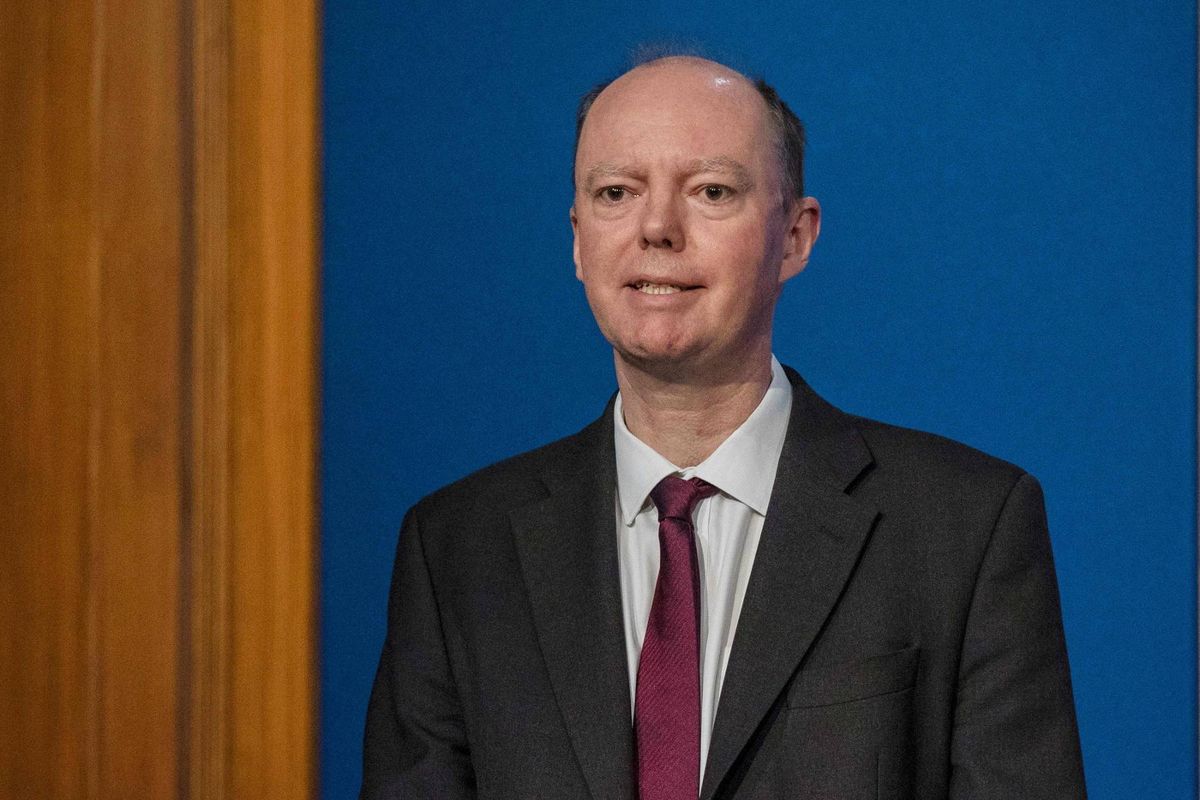 An individual dressed in a formal suit, consisting of a dark jacket and matching trousers, stands against a solid blue background. The person is wearing a white shirt and a red tie. The setting suggests a professional or official context.