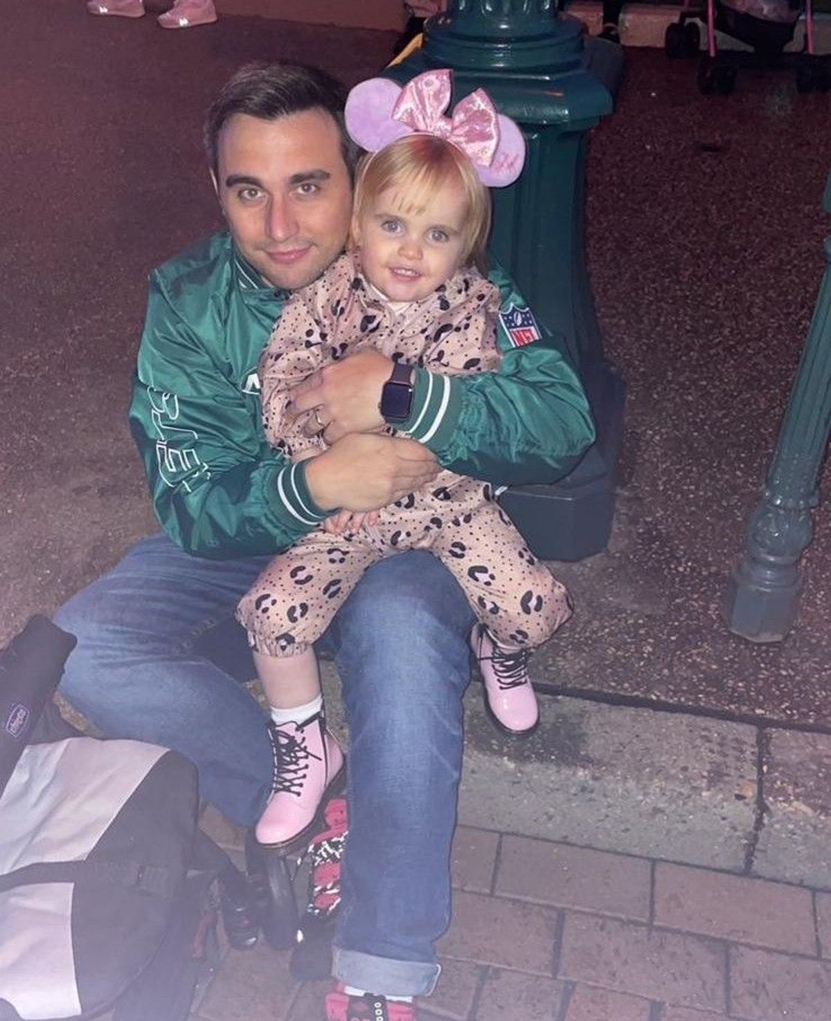 Vince Leyenda with daughter, Ivy, aged six