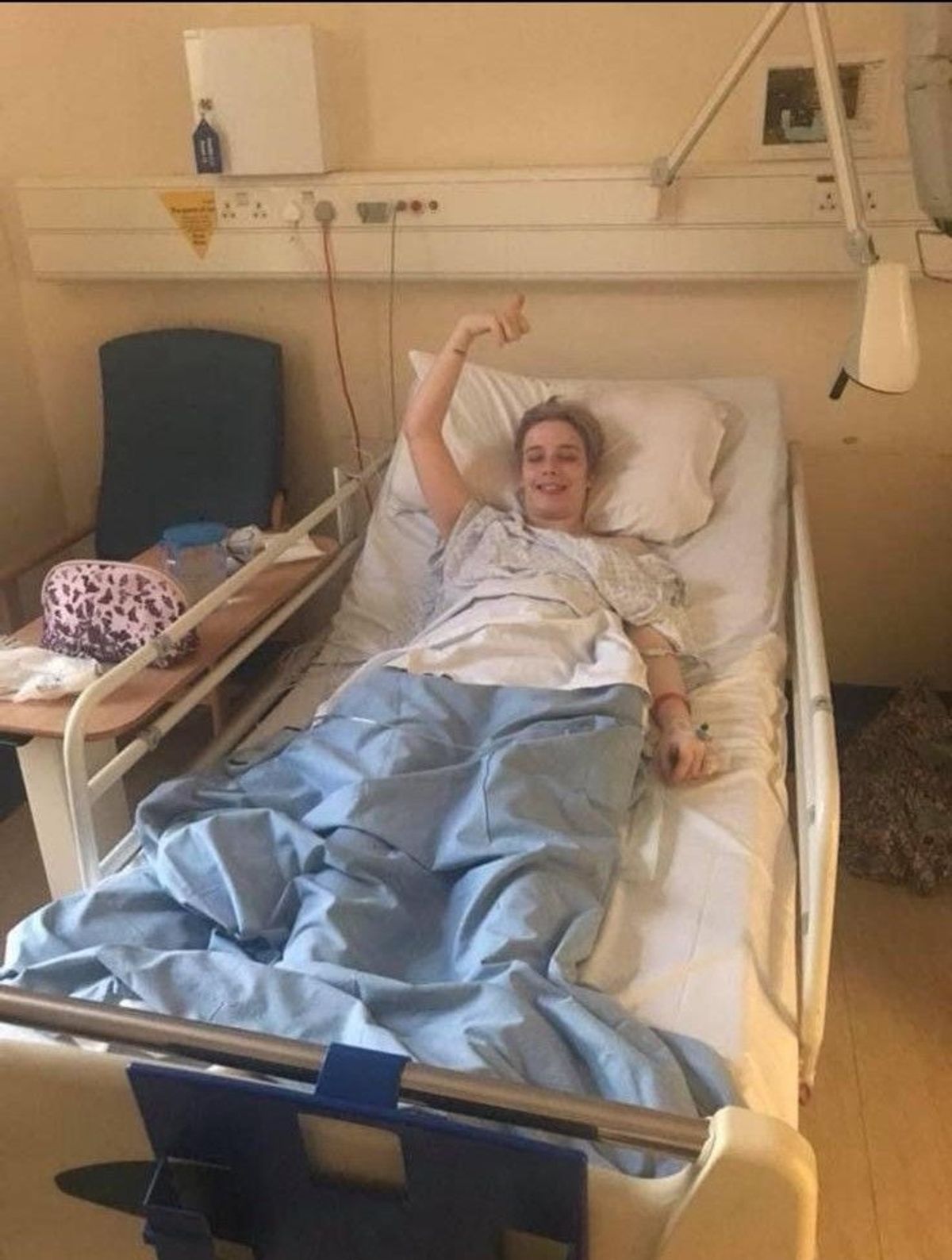 Kate Leyenda during one of her hospital stays