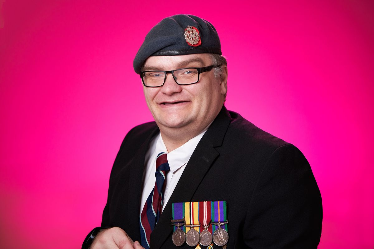 Neil Ferriby, 43, in his RAF uniform