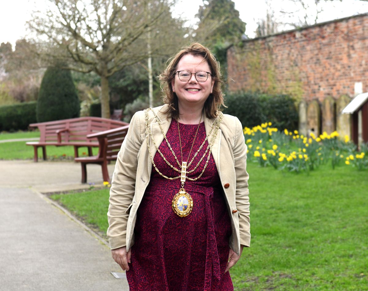 Cllr Healy in Beverley's Coronation Garden