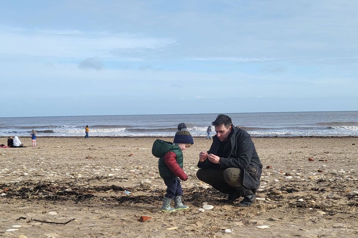 me and my son in Bridlington
