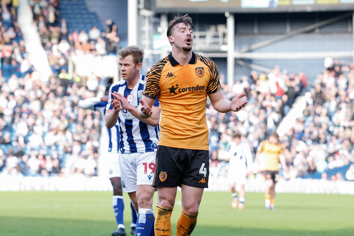Hull City's Charlie Hughes was sent off at Albion