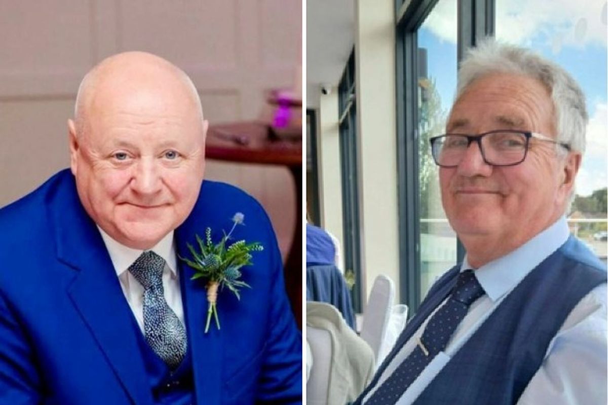 Tribute images of Anthony Mollon, left, and Graham Starks