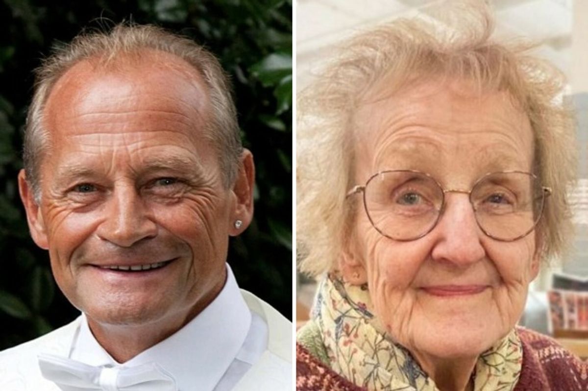 Tribute images of John Bigby, left, and Sandra Pearson