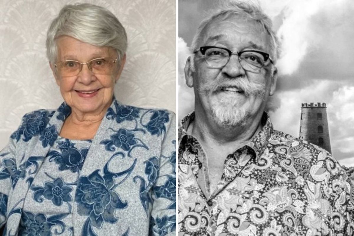 Tribute images of Antoinetta Moody, left, and Ian Gow