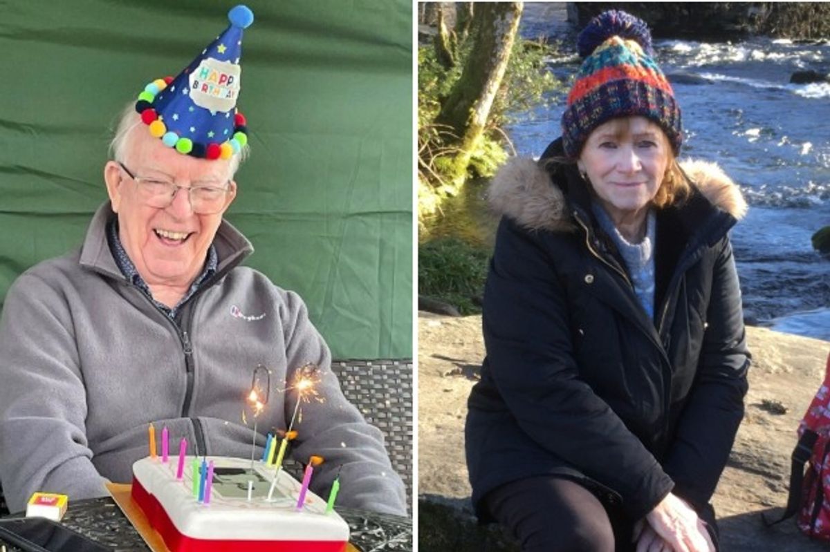 Tribute images of Trevor Darley, left, and Janette Holbrook