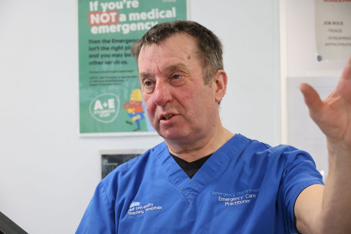 Gary Hewitt, 68, who has retired after 50 years with the NHS in East Yorkshire