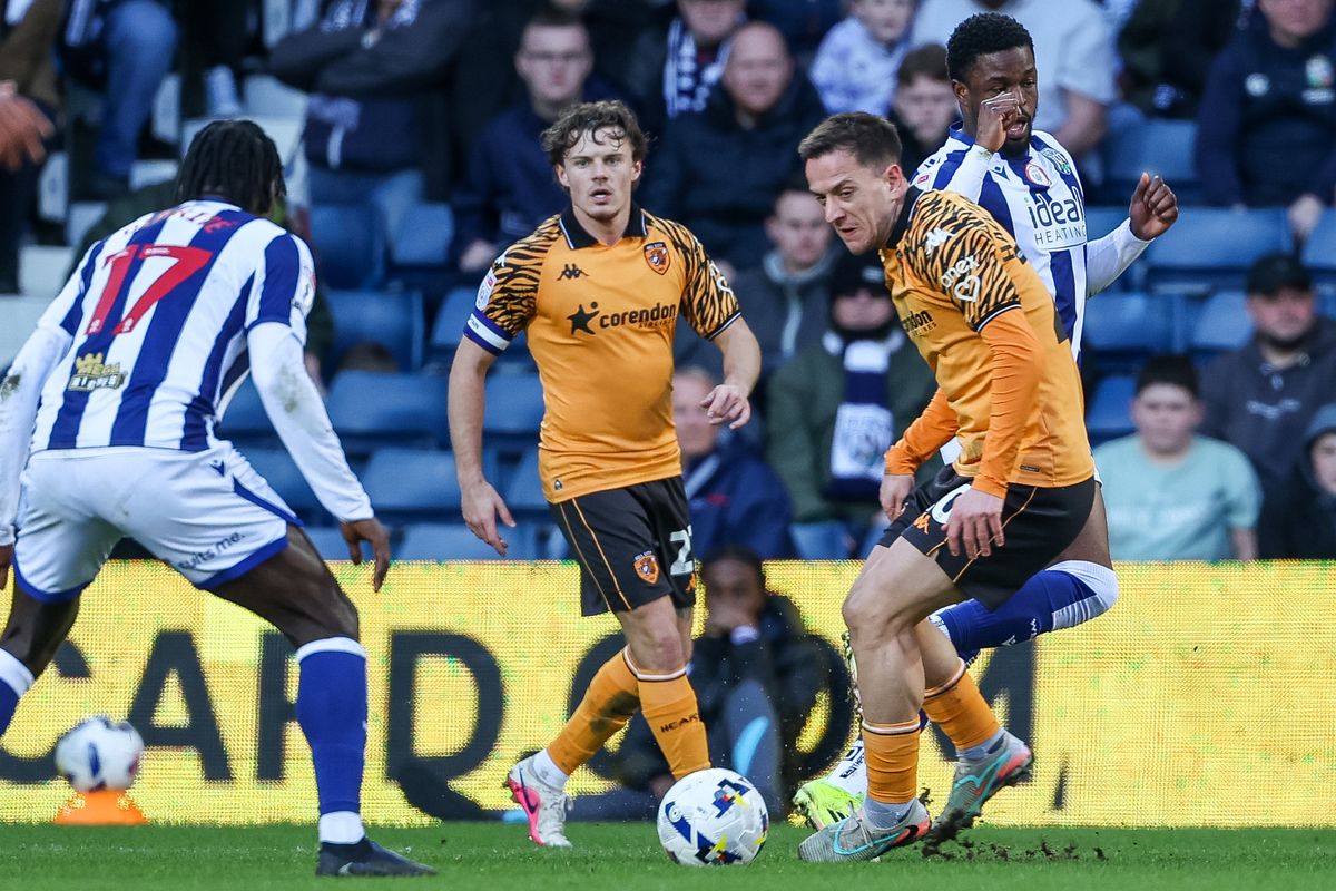 Amir Hadziahmetovic in action for Hull City at The Hawthorns