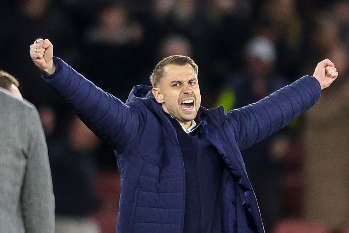 Southampton boss Tonda Eckert celebrates the win over Norwich City