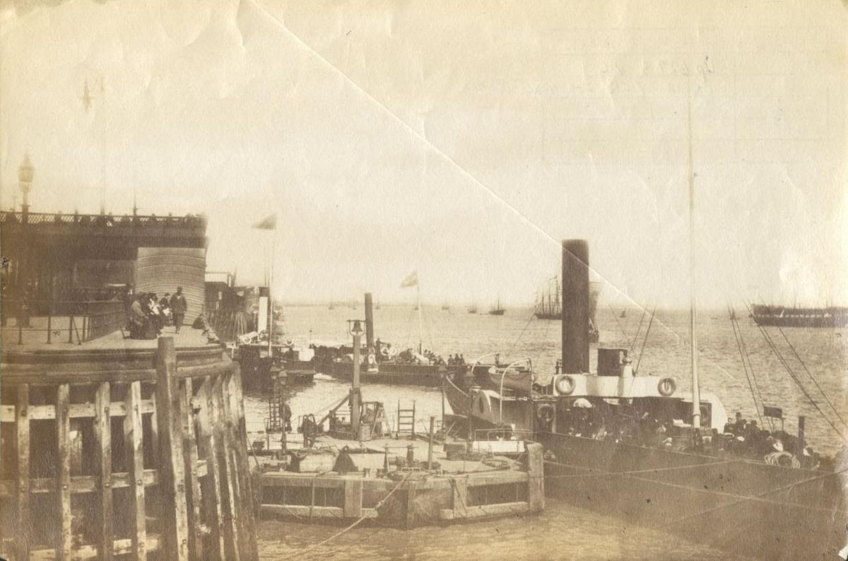 Paddle Steamer by Victoria Pier in the 19th century