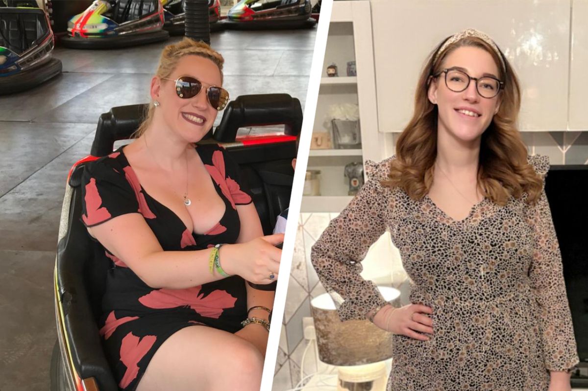 Danielle before (left) and after
