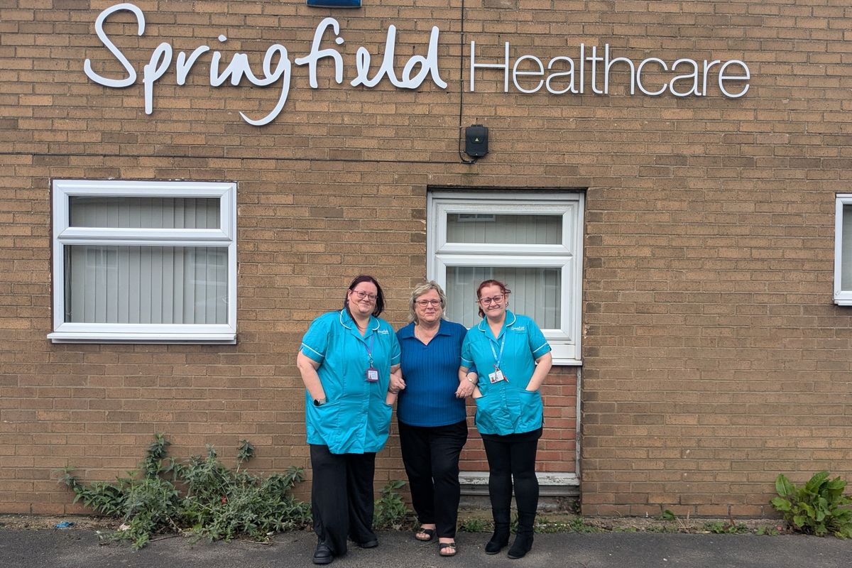 Maria (centre) is described as 'the absolute backbone of our family'