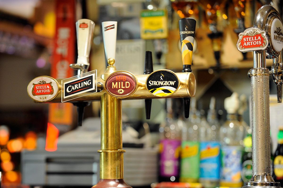 Stock picture of beer taps
