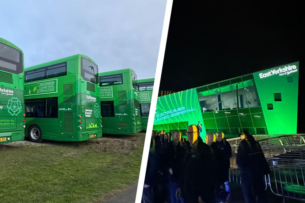 East Yorkshire Buses' new electric buses were unveiled at The Deep