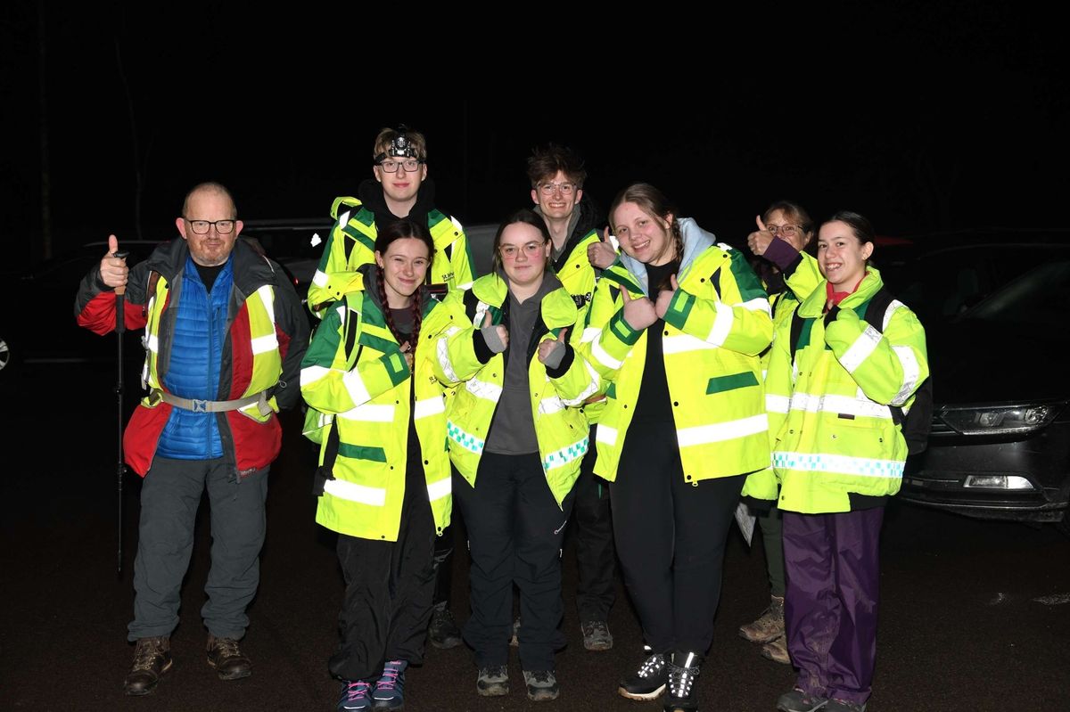 Groups embark on a night hike through Brantingham Dale