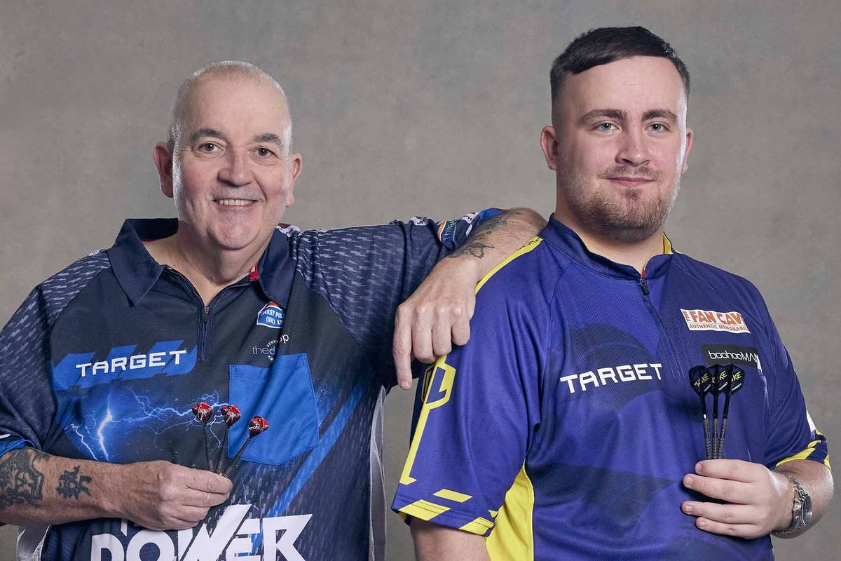 Phil Taylor and Luke Littler