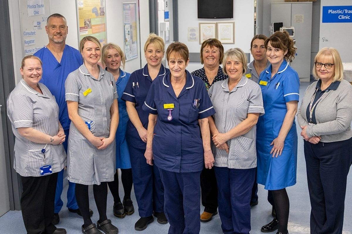 Elaine Pardoe and the team on the Plastics Trauma Unit at Hull Royal Infirmary