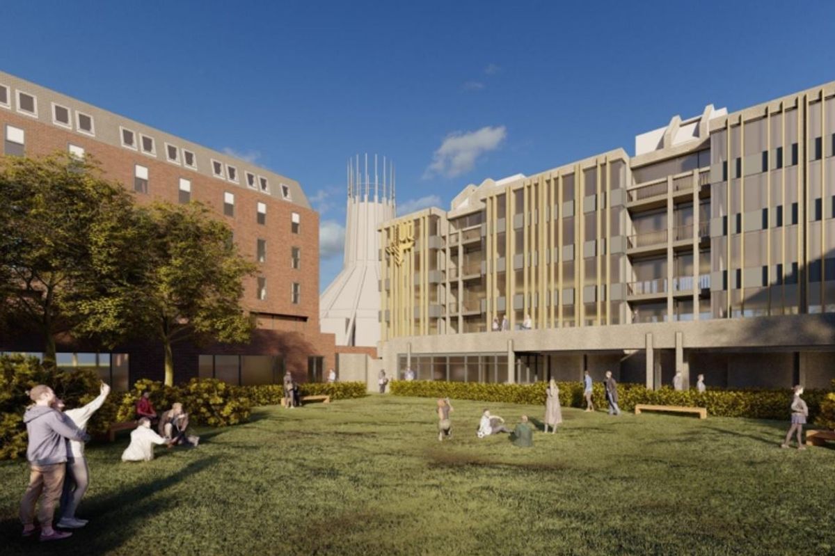 A computer-generated image of an element of the forthcoming work. Picture: Building Design Northern.