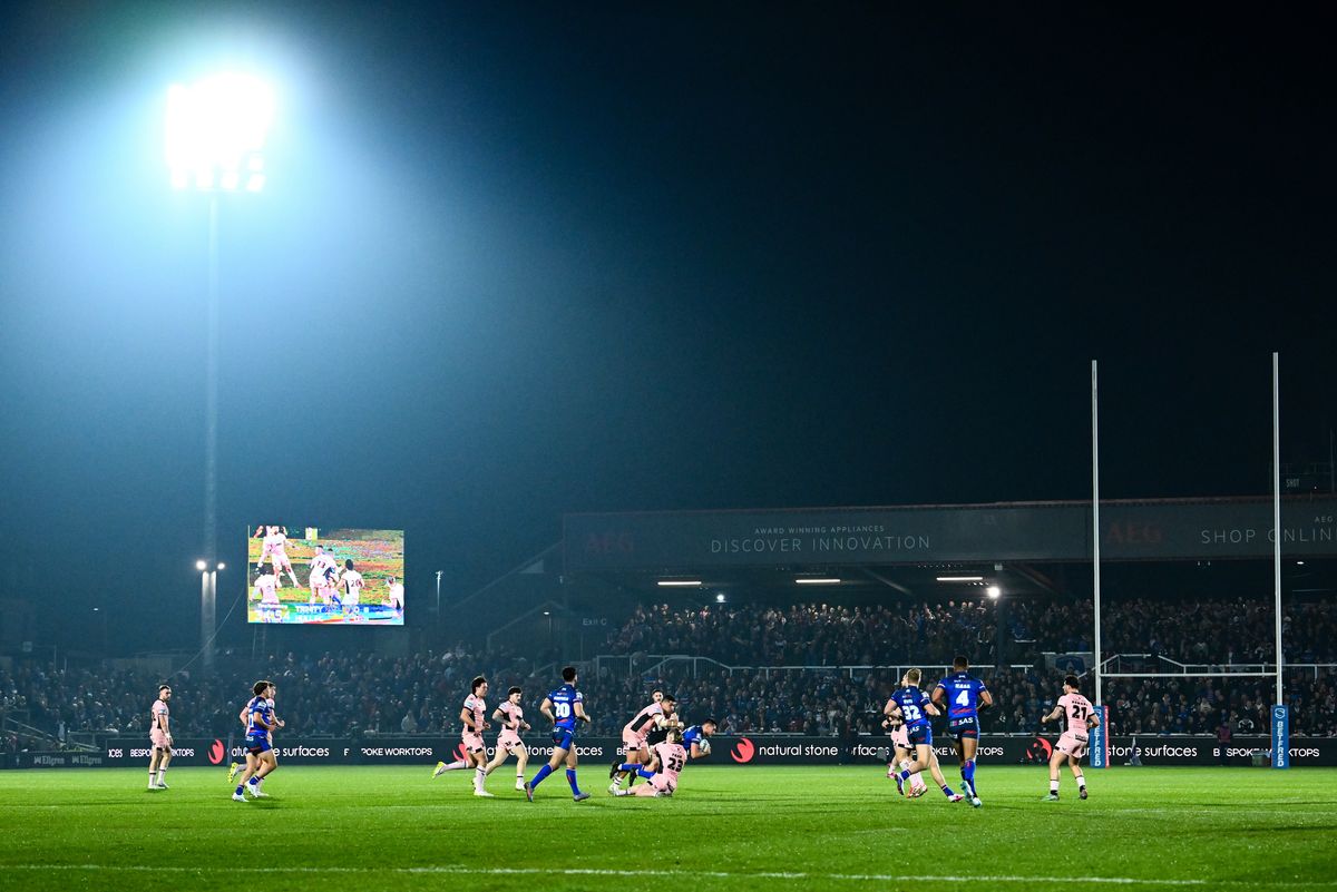 A general view of The DIY Kitchens Stadium as Wakefield host Hull FC.