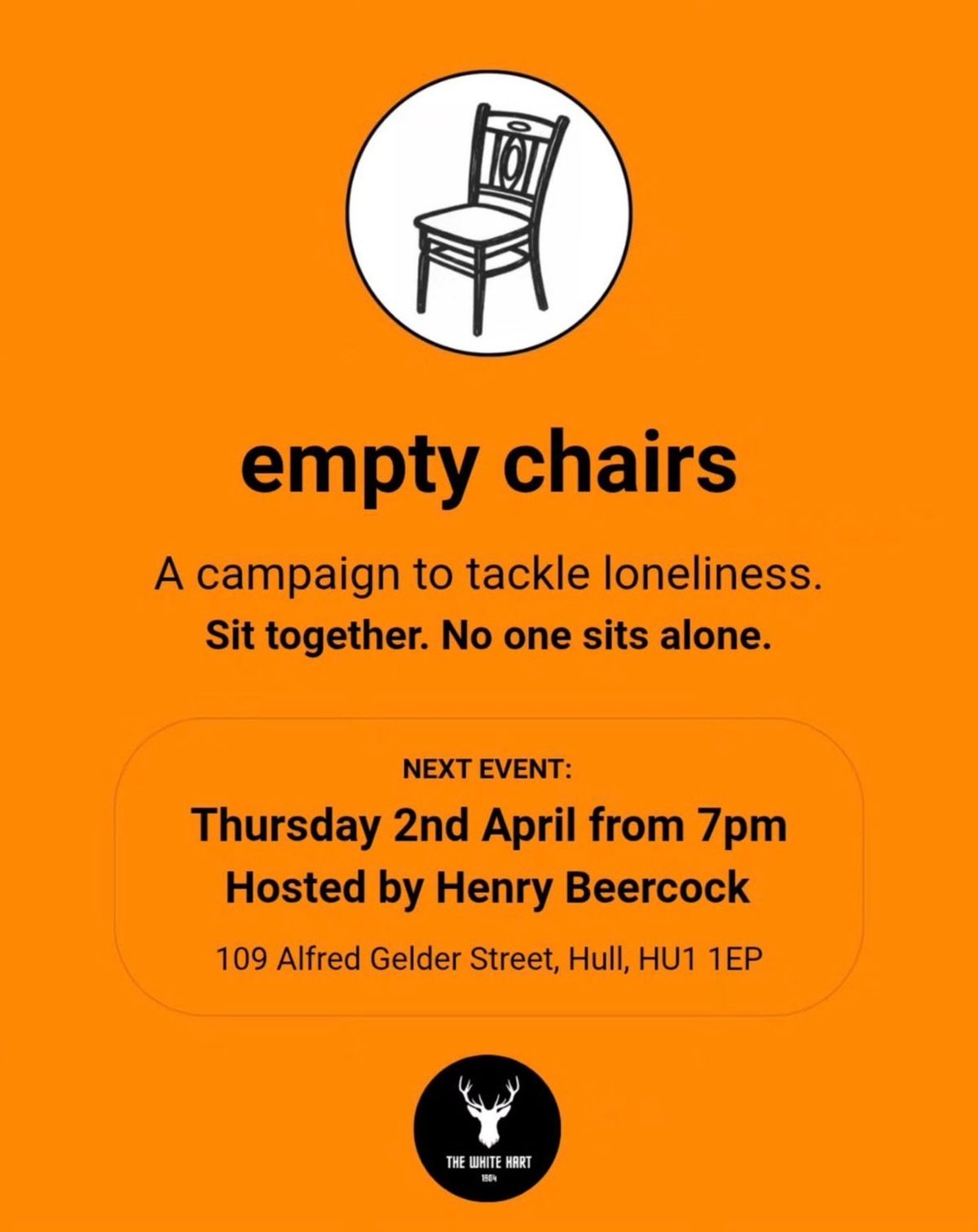 Tackling loneliness and promoting good mental health - Empty Chairs