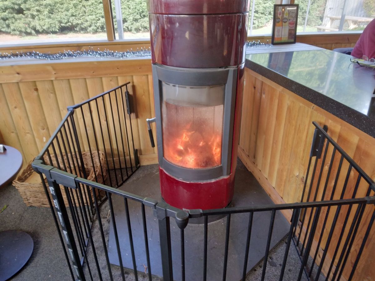 Enjoy the warmth of a stove