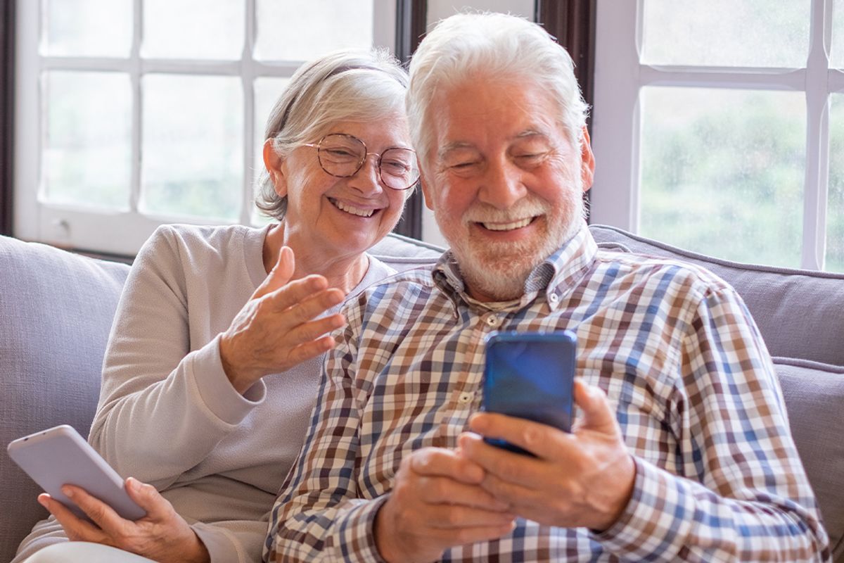 A couple check their finances