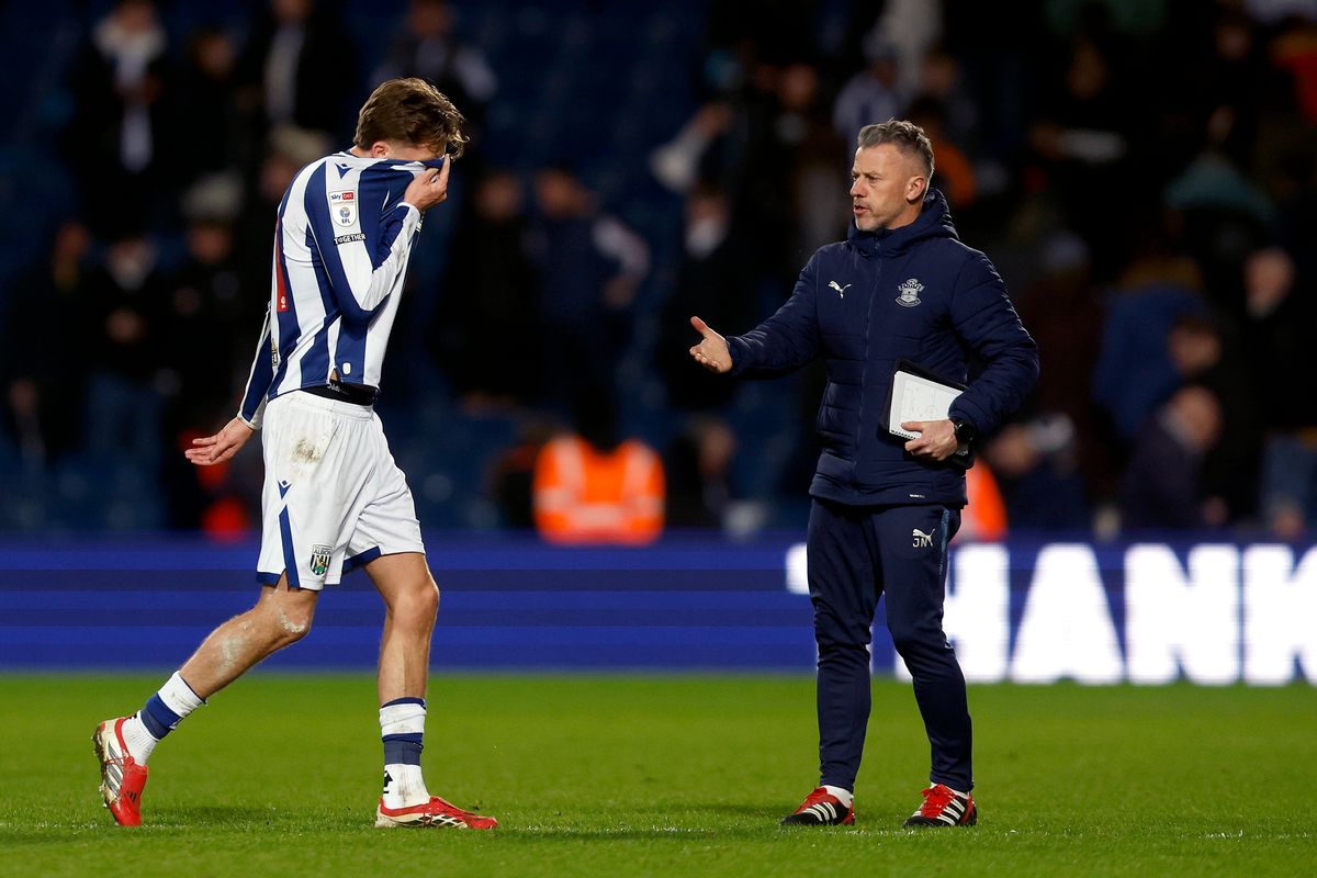 A dejected Isaac Price after West Bromwich Albion conceded late against Southampton 