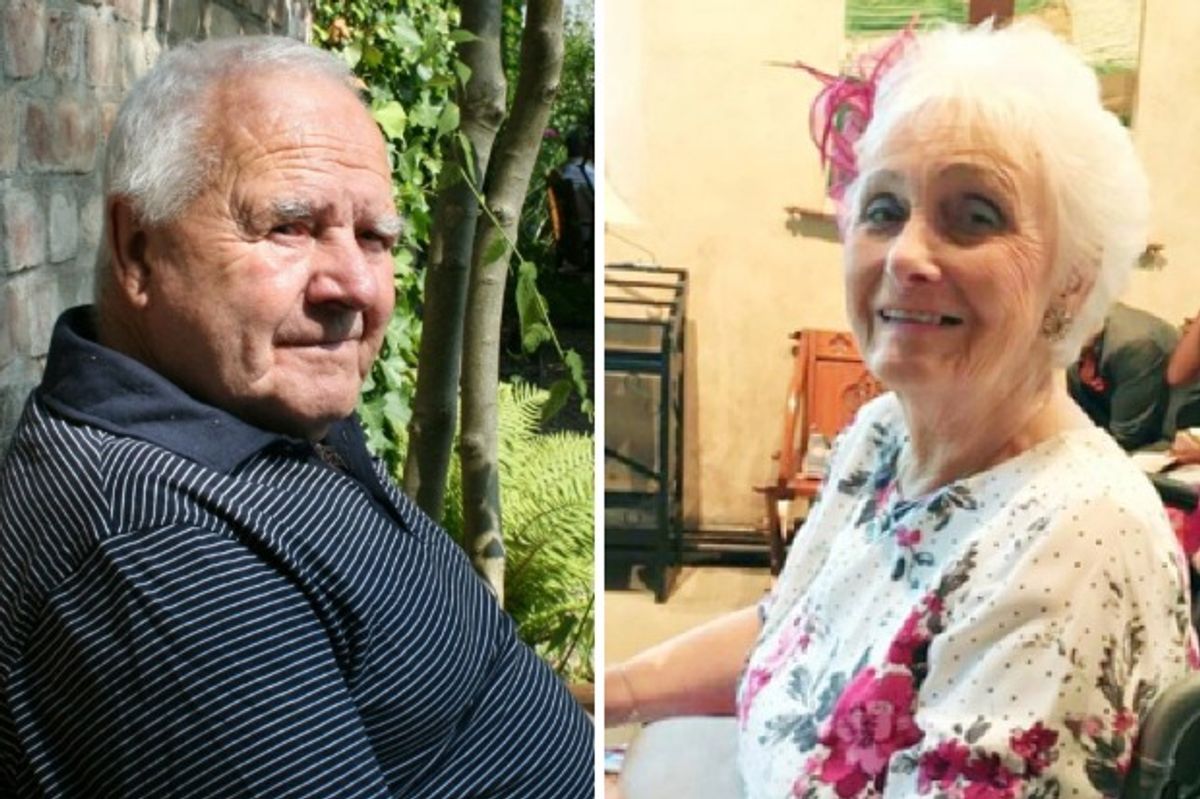 Tribute images of George Joyce, left, and Edwina Bilton