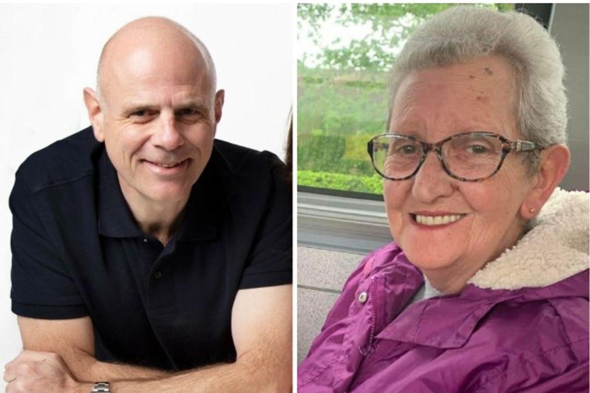 Tribute images of Simon Stephenson, left, and Alison McBride