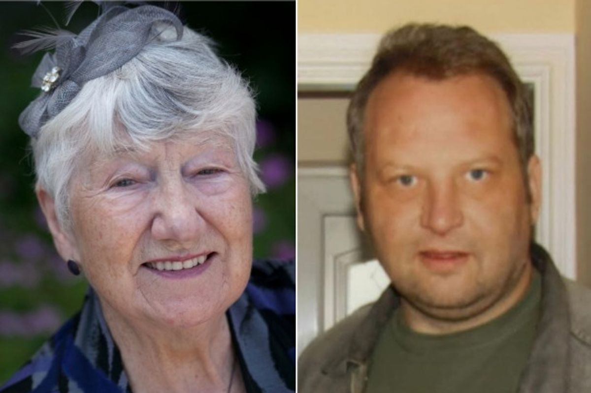 Tribute images of Sheila Wright, left, and Russell Wilberforce