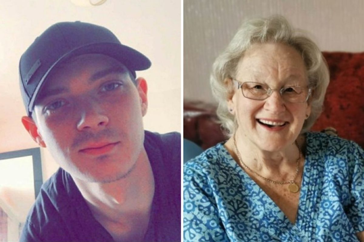 Tribute images of Ryan Billaney, left, and Sandra Clark