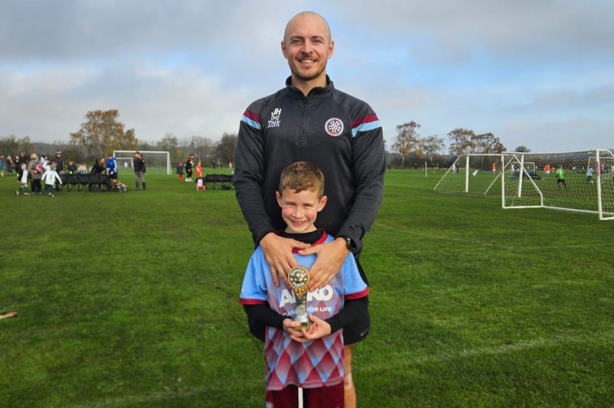 Joe Huyton, with his son Oliver