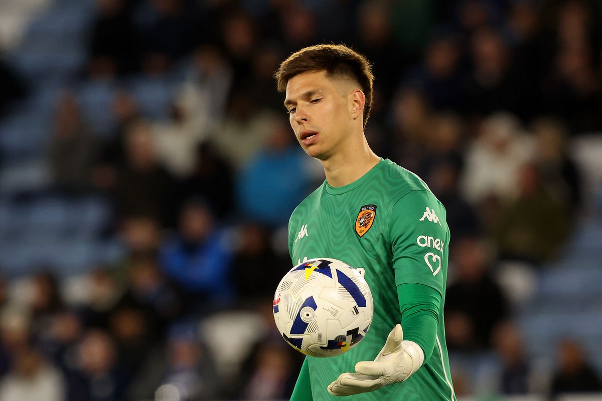 Ivor Pandur during the Tigers' 2-2 draw at Leicester City on Tuesday