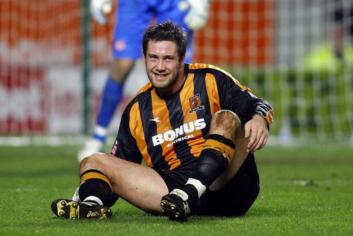 Jon Parkin of Hull City during the FA Cup Third Round match between Hull City and Middlesbrough at Kc Stadium