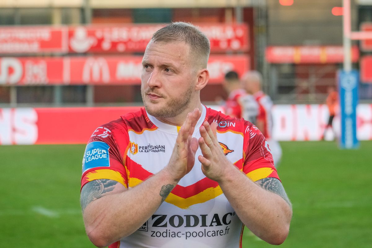 Jordan Abdull while in action for Catalans Dragons in 2024