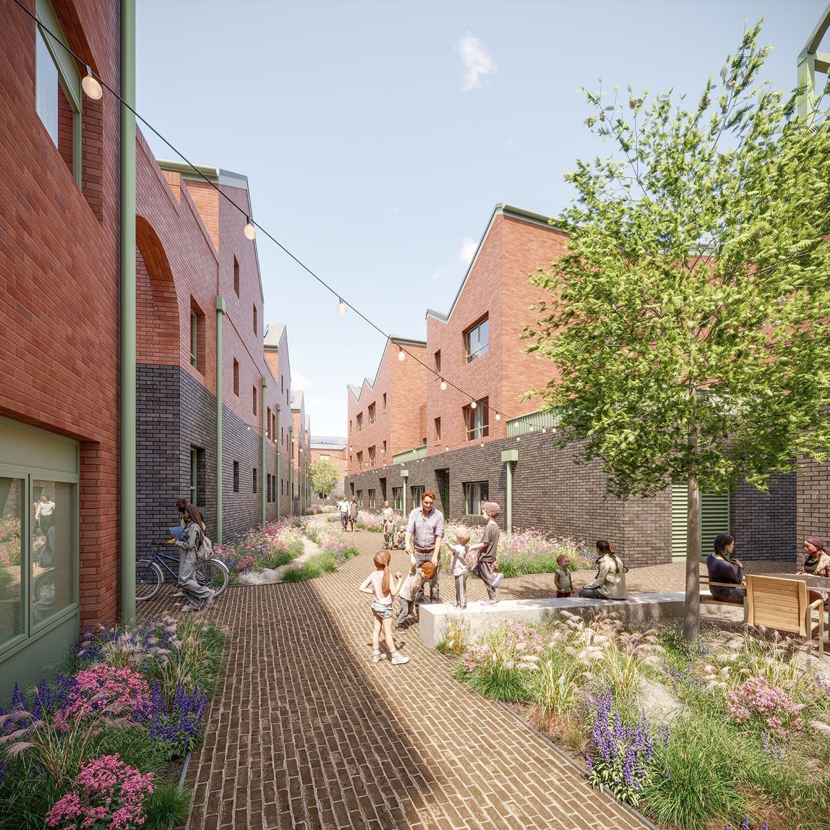 An impression of inside the Urban Village