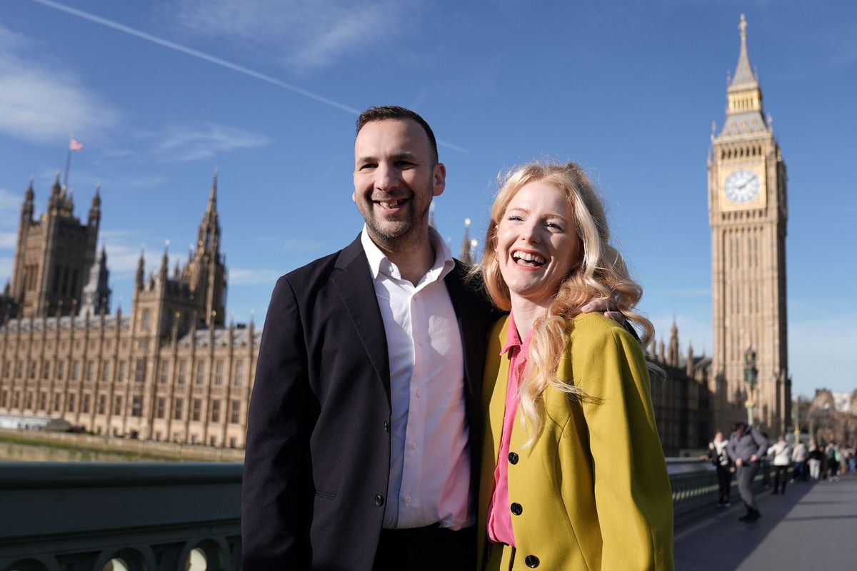 Green Party leader Zack Polanski with Green MP for Gorton and Denton, Hannah Spencer