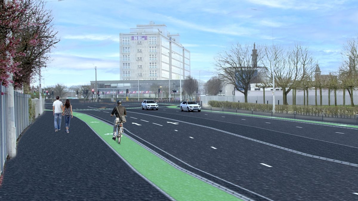 Freetown Way will return to having two lanes of traffic in each direction