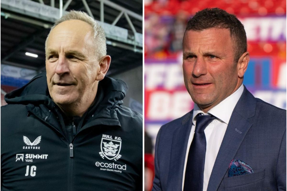 Hull FC and Hull KR coaches John Cartwight and Willie Peters. 