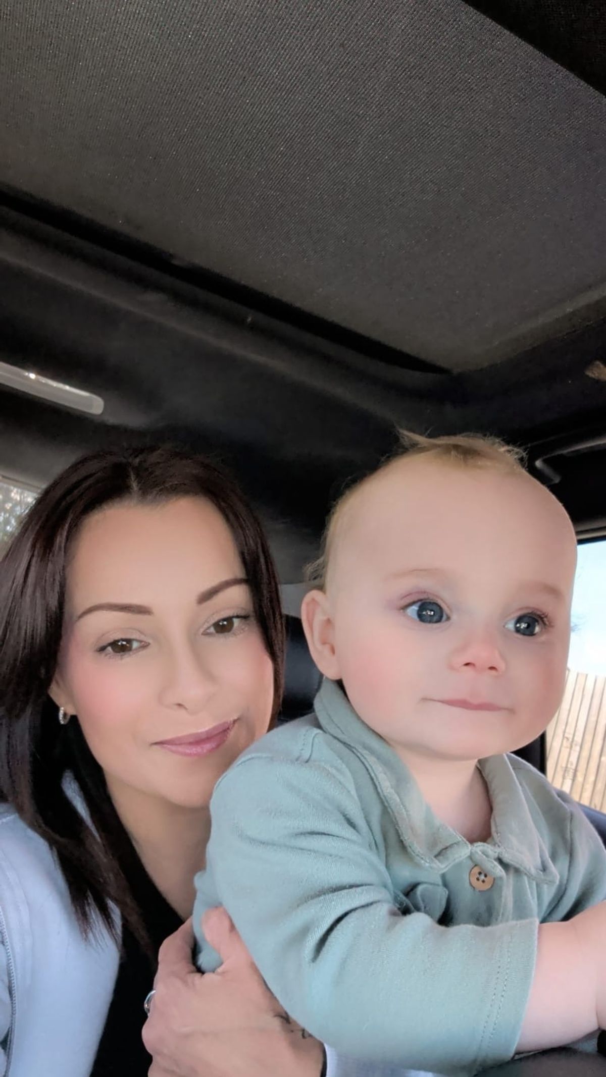 Karla with their rainbow baby Zac, who turns one next month