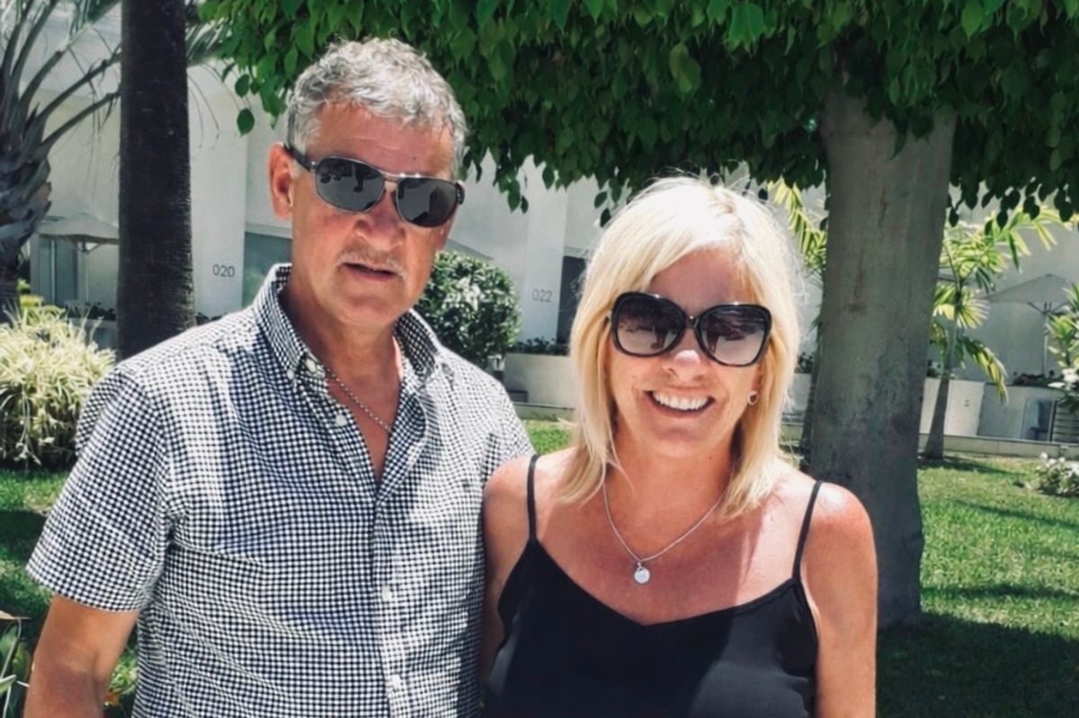 Les Shaw with his wife Julie Shaw, who was diagnosed with MND in May 2023