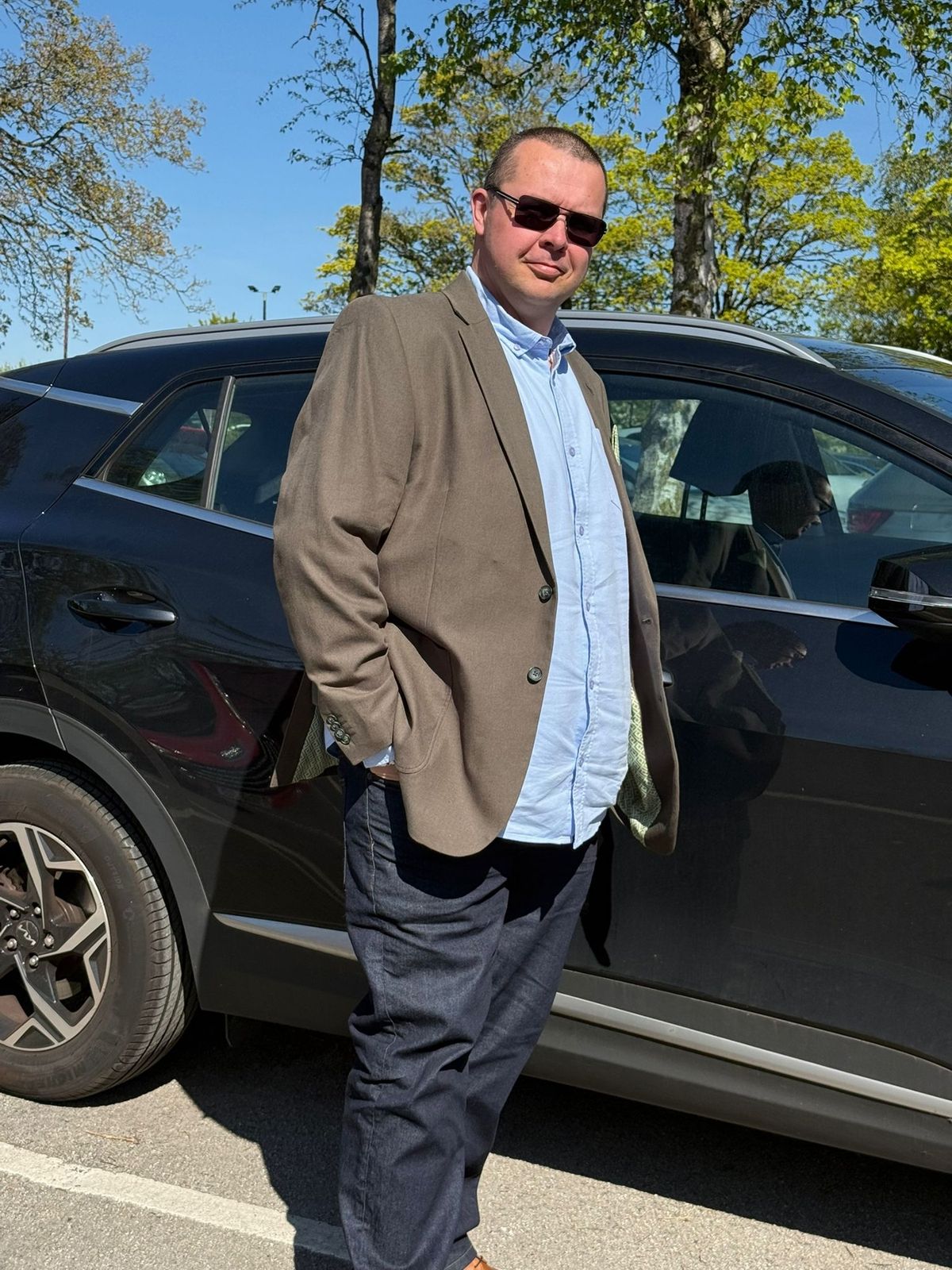 Steve has lost 9 stone since July, reducing five waist sizes and three top sizes