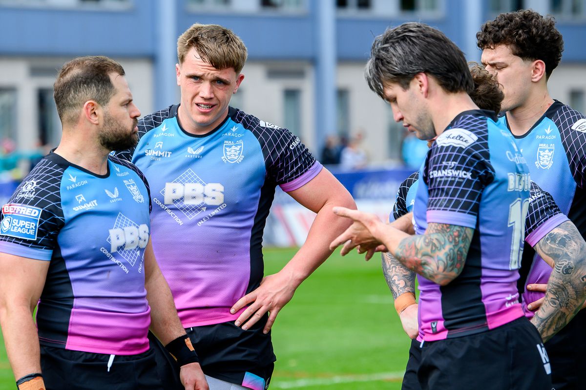 Hull FC dejected safter their derby loss to Hull KR.