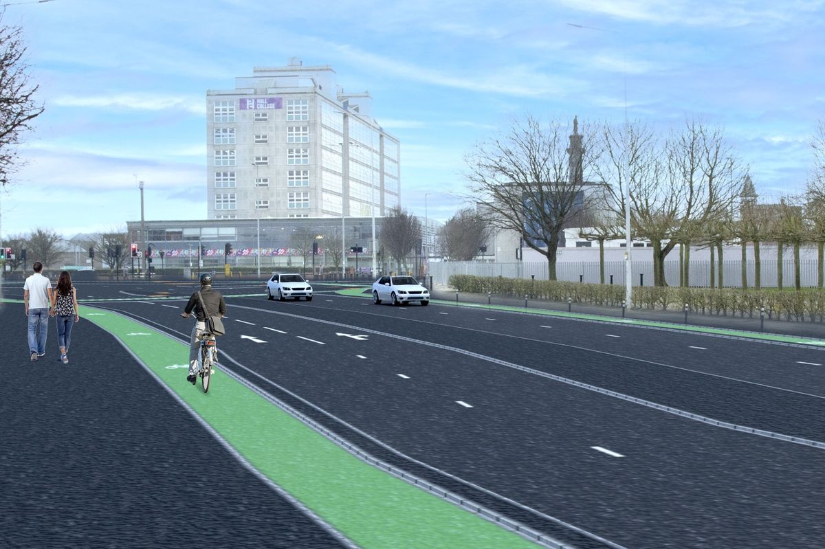 Freetown Way will return to having two lanes of traffic in each direction
