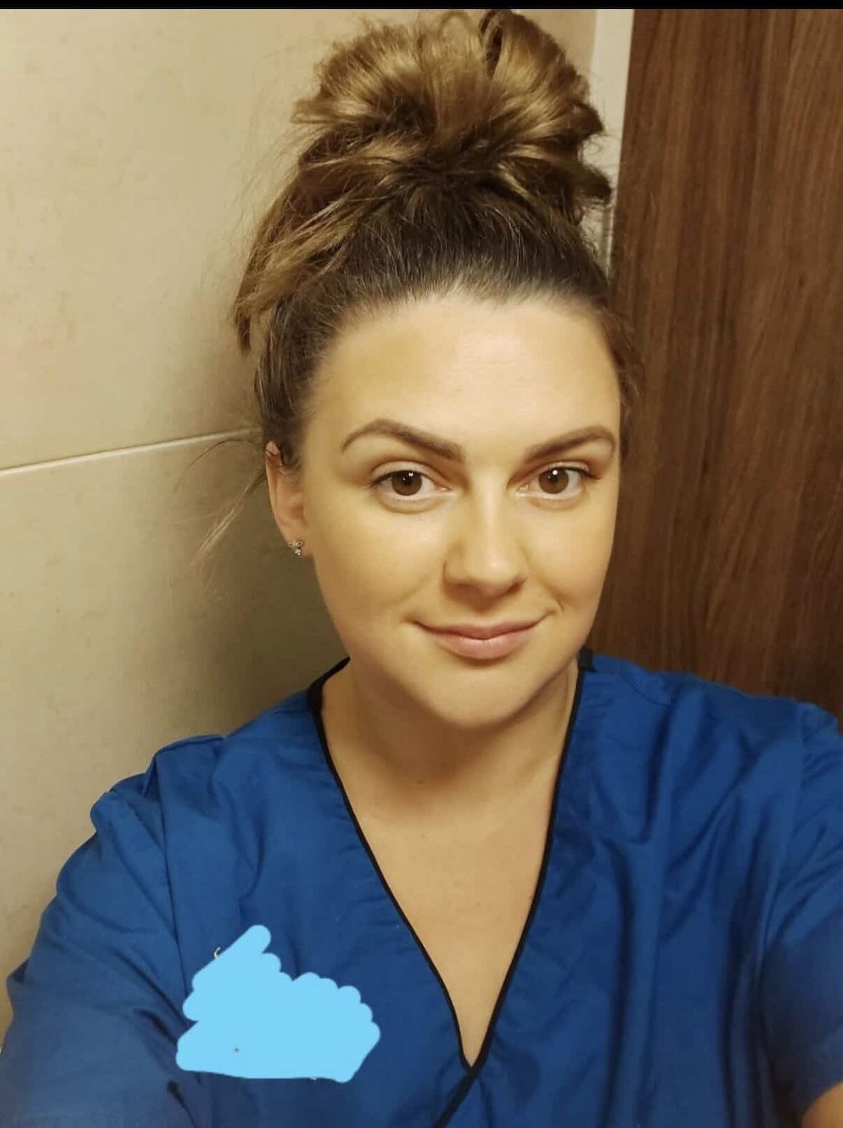 Jenna Robinson when she worked for the NHS