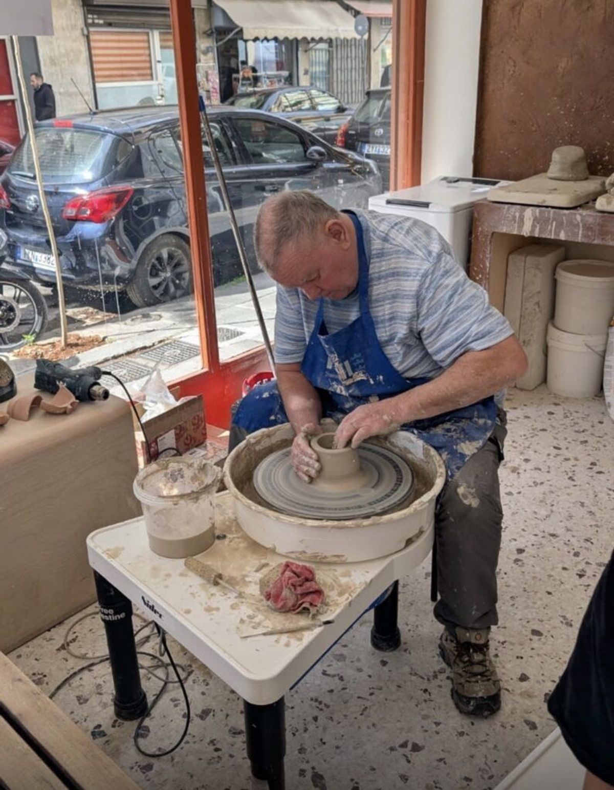 18/04/26 - Hull Training and Adult Education learners made trips to Greece and South Africa as part of the Government-backed Turing Scheme. Dave Bird during a ceramics class