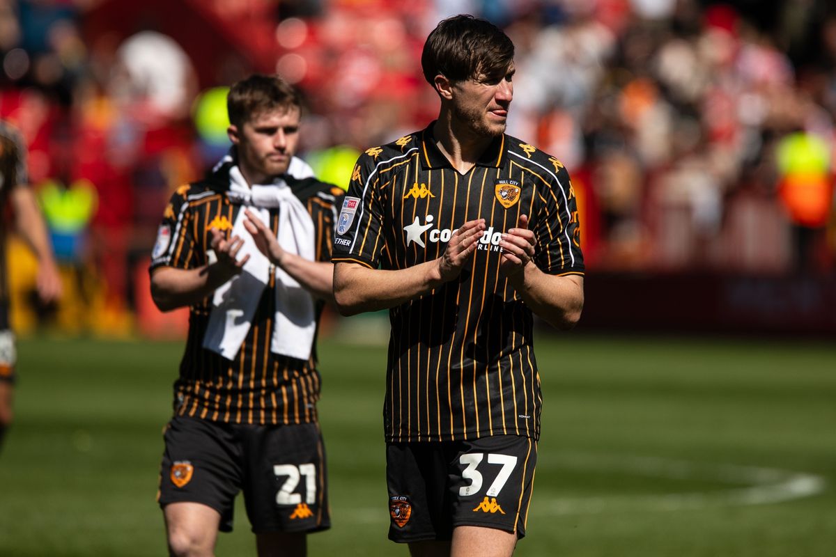 Paddy McNair of Hull City claps Hull City fans