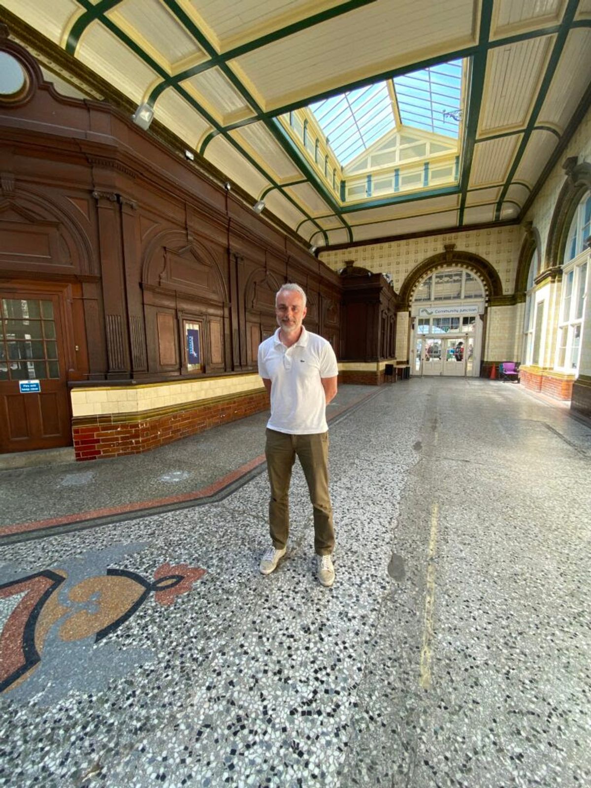 Cllr Drake-Davis at the site last year